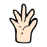 comic cartoon hand symbol N4