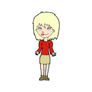 comic cartoon woman shrugging shoulders N24