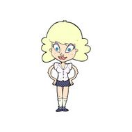comic cartoon pretty woman N9