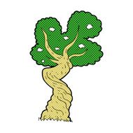 comic cartoon twisted old tree