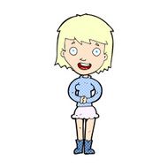 comic cartoon excited woman N5