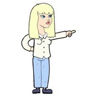 comic cartoon pretty woman pointing N4