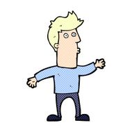comic cartoon surprised man N2