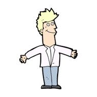 comic cartoon happy man N6