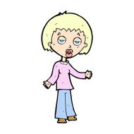 comic cartoon tired woman N2