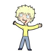 comic cartoon excited woman N6