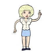 comic cartoon woman with idea N12