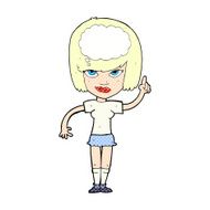 comic cartoon woman with idea N13