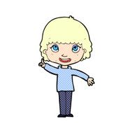 comic cartoon woman with idea N14