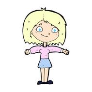 comic cartoon happy girl N7