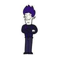 comic cartoon happy vampire man
