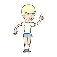 comic cartoon woman with idea N16