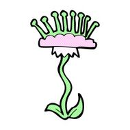 comic cartoon flower N18