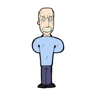 comic cartoon annoyed balding man