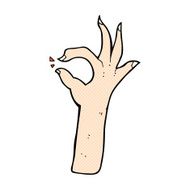 comic cartoon most excellent hand gesture