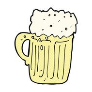comic cartoon mug of beer N2