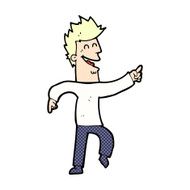 comic cartoon man pointing and laughing N3