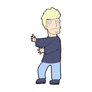 comic cartoon nervous man N3