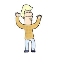 comic cartoon nervous man N5