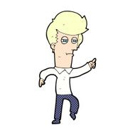 comic cartoon man accusing