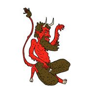 comic cartoon traditional devil