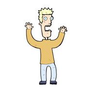 comic cartoon terrified man N10