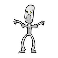 comic cartoon funny robot N3