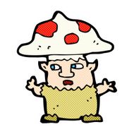 comic cartoon little mushroom man