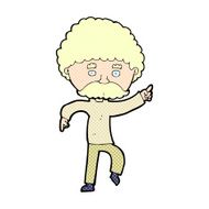 comic cartoon seventies style man disco dancing