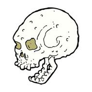 comic cartoon spooky skull N11