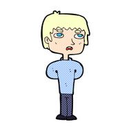 comic cartoon unhappy man N2