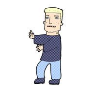 comic cartoon man gesturing N2