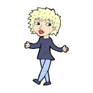 comic cartoon woman with no worries N2