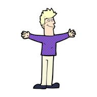 comic cartoon happy man N10