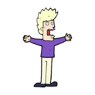 comic cartoon terrified man N11