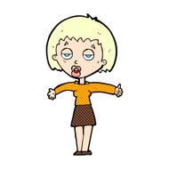 comic cartoon bored woman N2