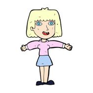 comic cartoon excited woman N8