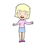 comic cartoon excited woman N9