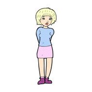 comic cartoon shy woman N4