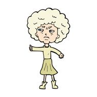 comic cartoon annoyed old woman