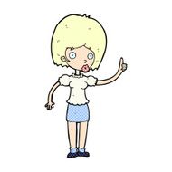 comic cartoon woman with idea N17