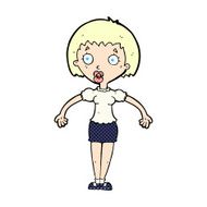 comic cartoon confused woman shrugging shoulders