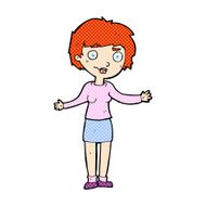 comic cartoon confused woman N5