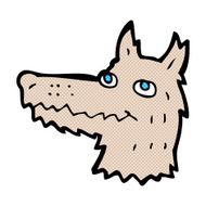 comic cartoon wolf head N4