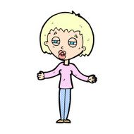 comic cartoon suspicious woman N2