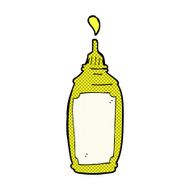 comic cartoon mustard bottle