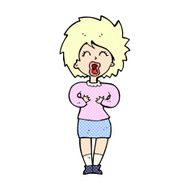 comic cartoon screaming woman
