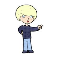comic cartoon pointing boy N2