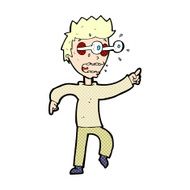 comic cartoon man with popping out eyes N2