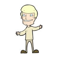 comic cartoon grinning man N8